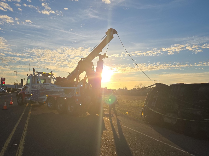 Highway 99 semi recovery
