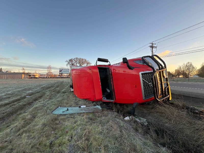 Highway 99 semi towing